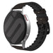 Samsung Galaxy Watch 42mm Silikon / Leder Armband (Schwarz / Braun)