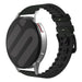Bracelet silicone/cuir OnePlus Watch (noir/vert)