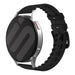 Xiaomi Mi Watch siliconen / leren bandje (zwart) 