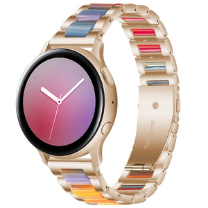 Steel Resin Strap, on a watch, 3/4 front view