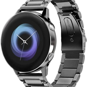 Titanium Strap, graphite, on a watch, 3/4 front view