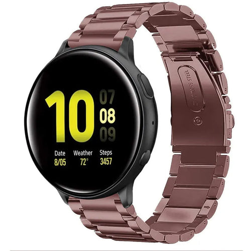 Steel Strap, bronze, on a watch, 3/4 front view
