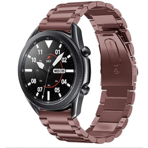 Steel Strap, bronze, on a watch, 3/4 front view