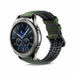 Samsung Gear S3 Silikon-/Lederarmband (Schwarz/Grün)
