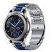 Samsung Gear S3 Stahlarmband (Silber/Blau)