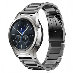 Titanium Strap, graphite, on a watch, 3/4 front view
