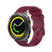 Samsung Gear Sport Luxus Silikonarmband (Dunkelrot)