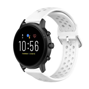 Fossil Gen 4 Explorist (HR) siliconen bandje met gaatjes (wit)