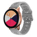 Samsung Galaxy Watch Active Silikonarmband mit Muster (Grau)