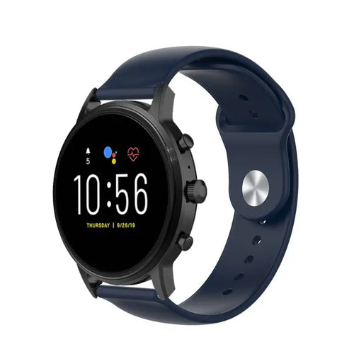 Fossil Gen 4 Explorist (HR) sport band (donkerblauw)