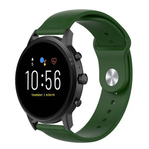 Correa deportiva Fossil Gen 4 Explorist HR (verde militar)