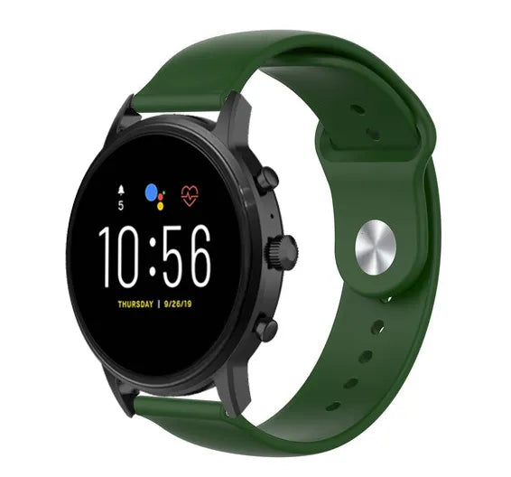 Correa deportiva Fossil Gen 4 Explorist HR (verde militar)