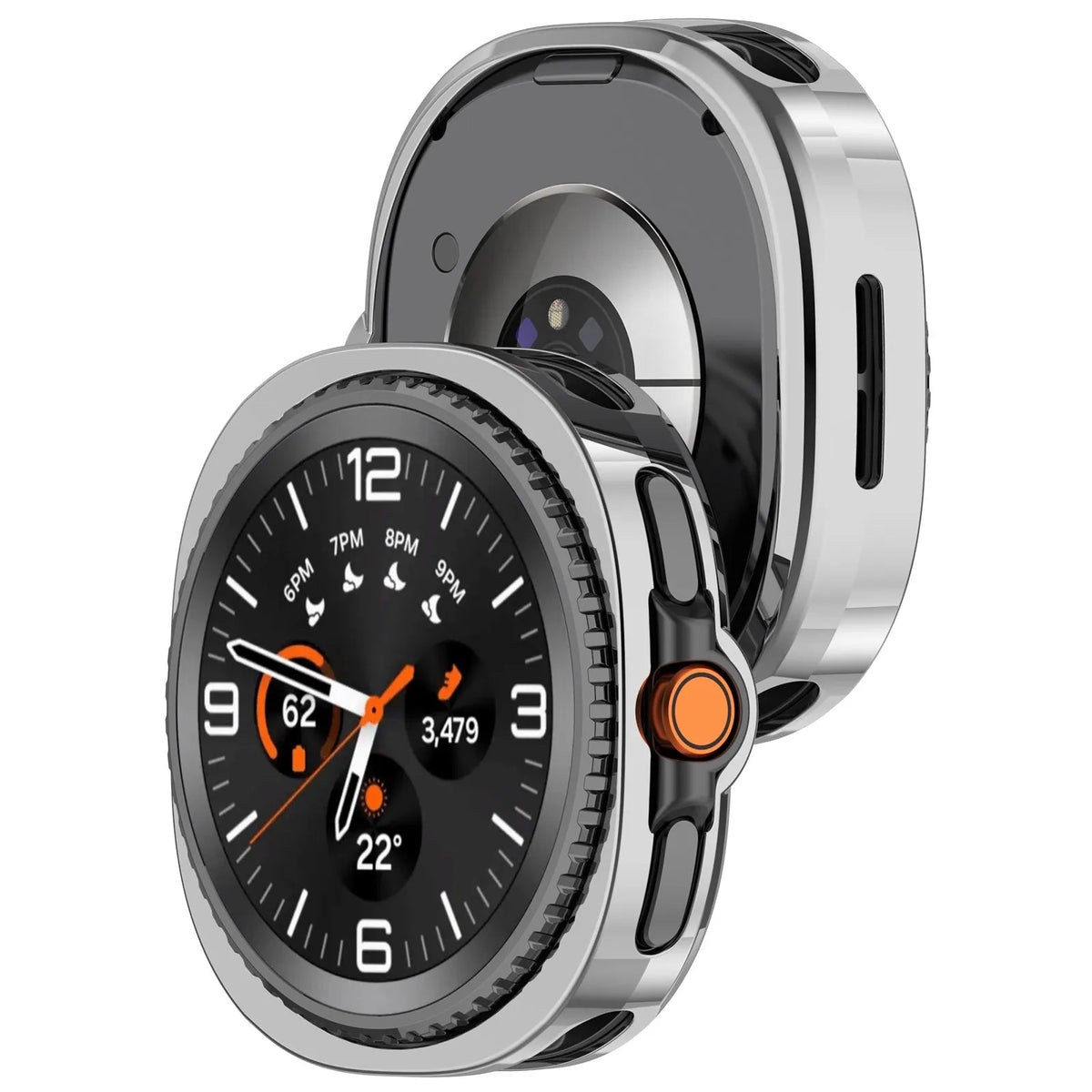 Funda TPU Samsung Galaxy Watch 8 Classic (plateado)