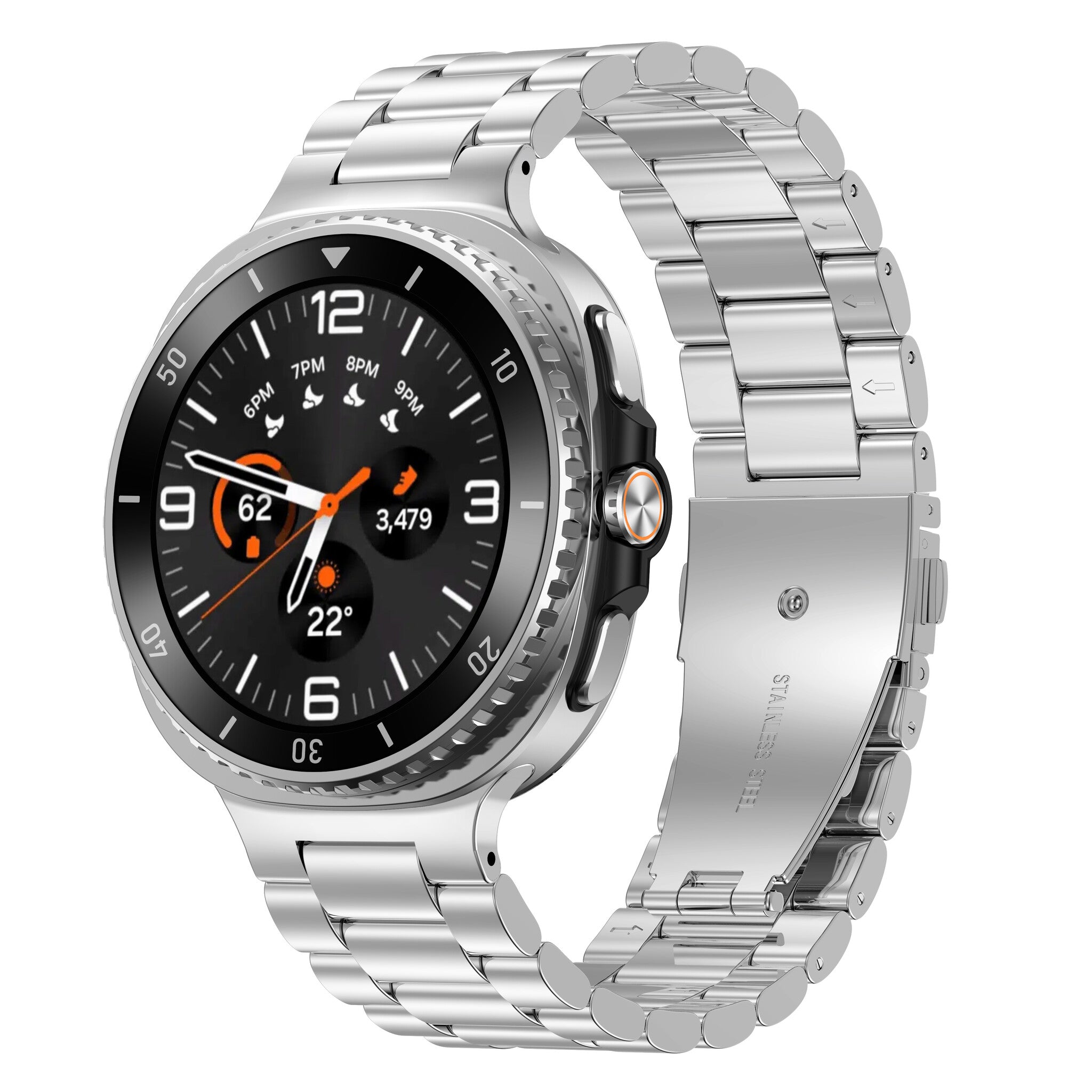 Bracelet acier Samsung Galaxy Watch 8 - 40mm (argent)