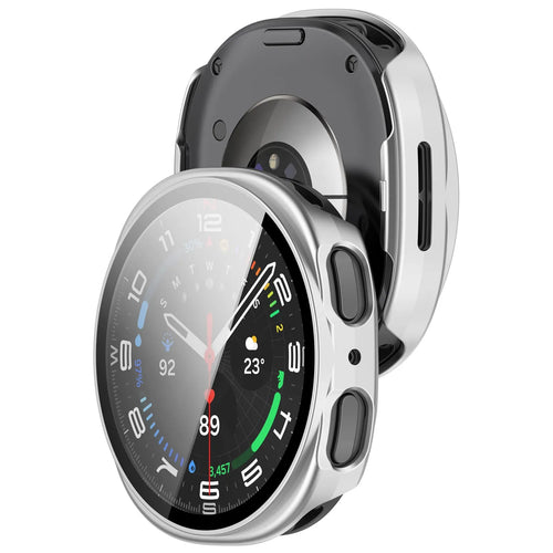 Funda con vidrio Samsung Galaxy Watch 8 - 40mm / 9 - 40mm (plateado)