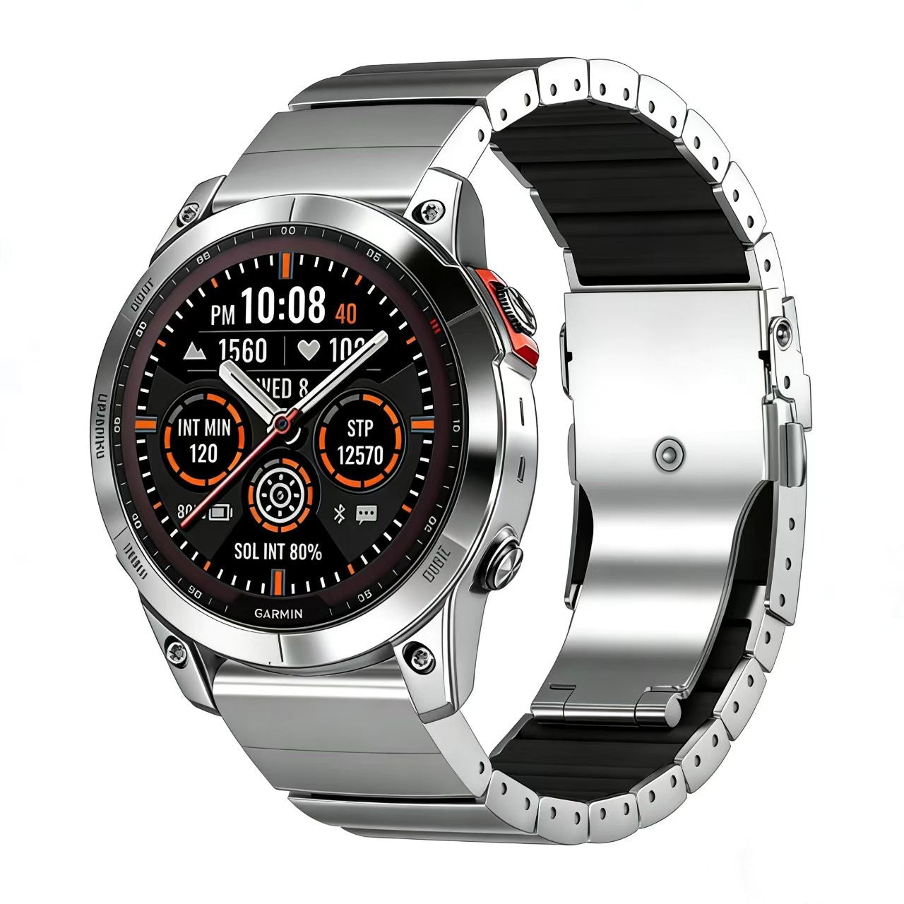 Garmin Epix Gen 2 - 47mm Titanium Hybrid Strap (Silver)