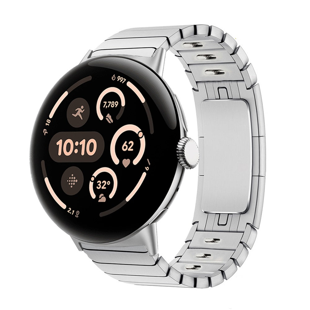 Google Pixel Watch 3 - 45mm Premium Metall Gliederarmband (Silber)
