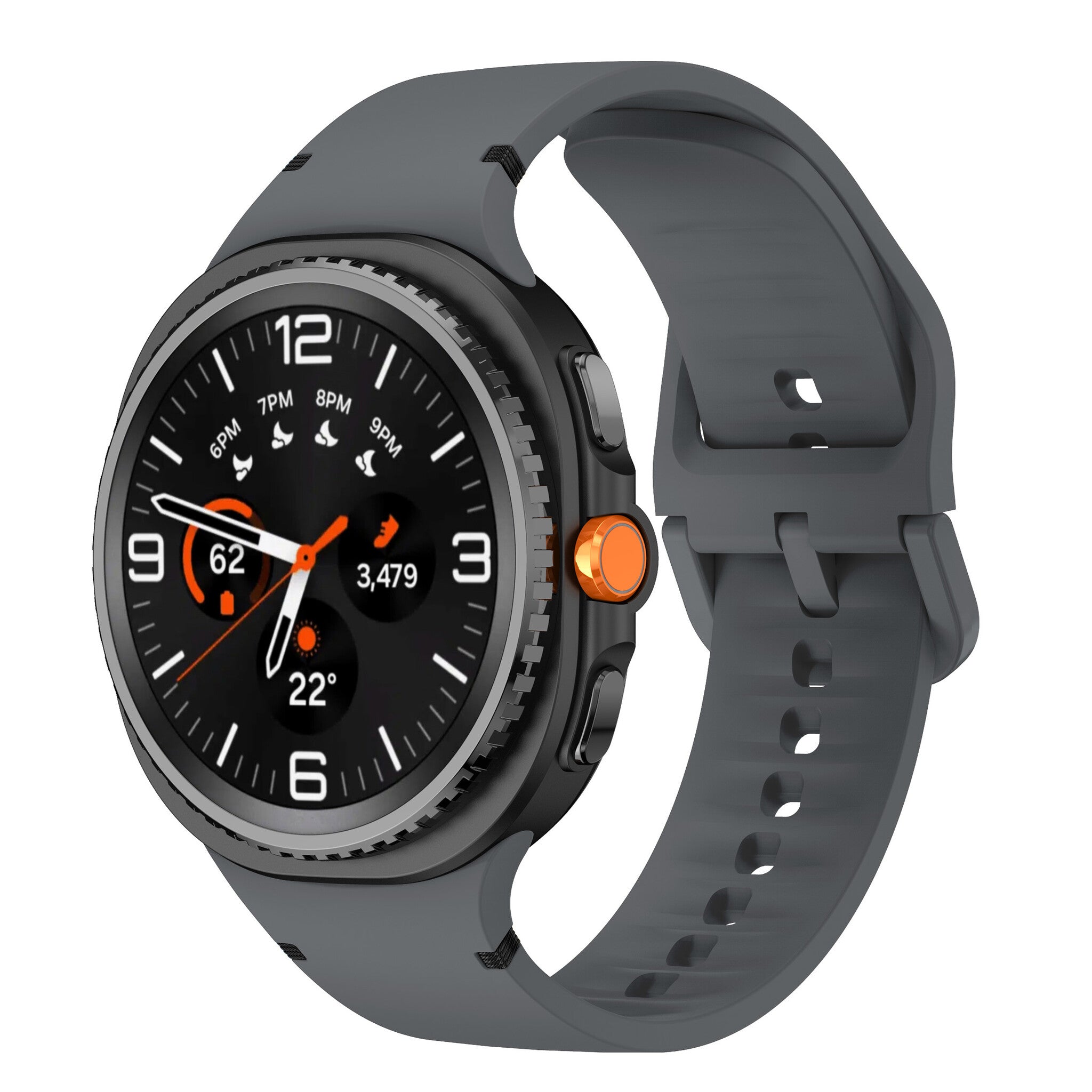 Samsung Galaxy Watch 8 - 40 mm Silikonarmband (dunkelgrau)