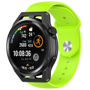 Silicone Sport Strap, on a watch, 3/4 front view