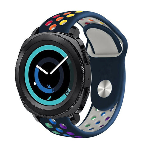 Silicone Sport Strap, on a watch, 3/4 front view
