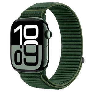 Apple Watch Ultra wave nylon bandje (donkergroen)