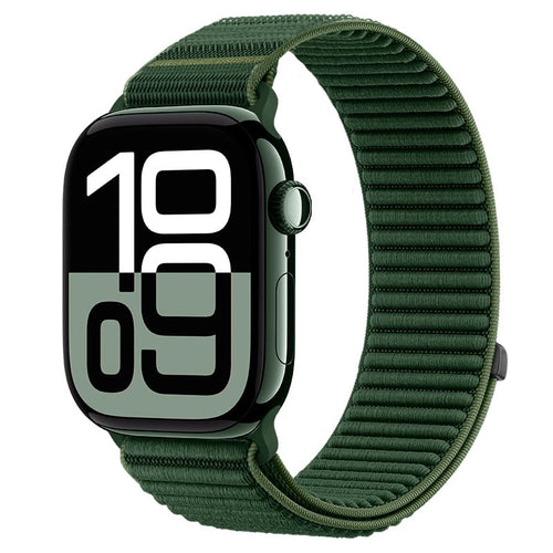 Apple Watch Ultra wave nylon bandje (donkergroen)