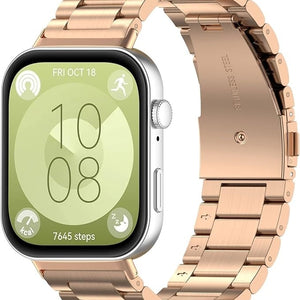 Bracelet acier Huawei Watch Fit 4 (rose doré)