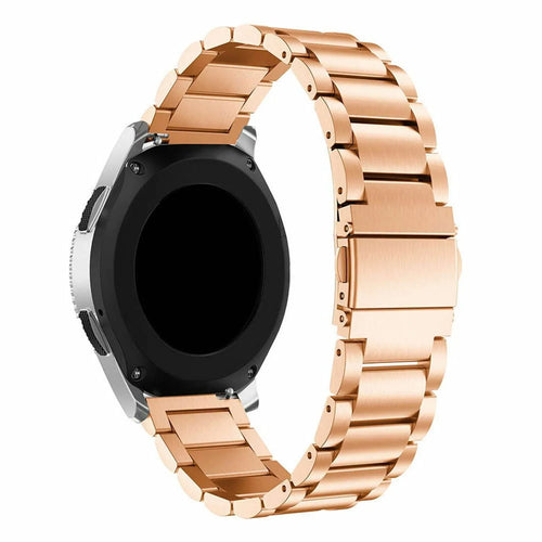 Steel Strap, rose gold, on a watch, 3/4 front view
