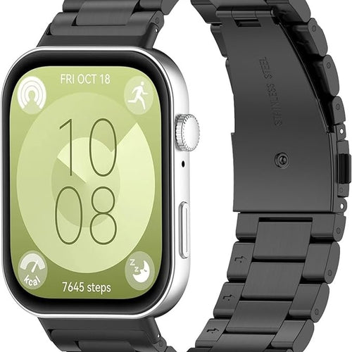 Bracelet acier Huawei Watch Fit 4 (noir)