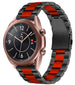 Bracelet acier Samsung Galaxy Watch 3 41mm (noir/rouge)
