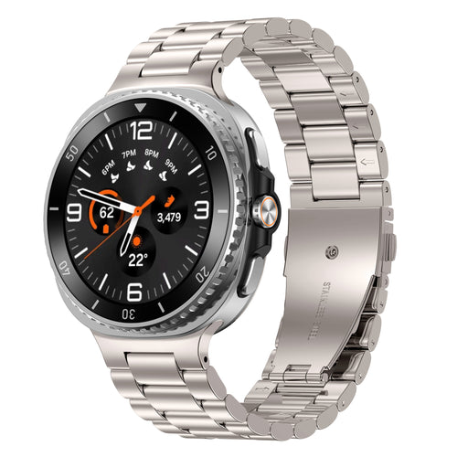 Samsung Galaxy Watch 8 Classic stalen bandje (sterrenlicht)