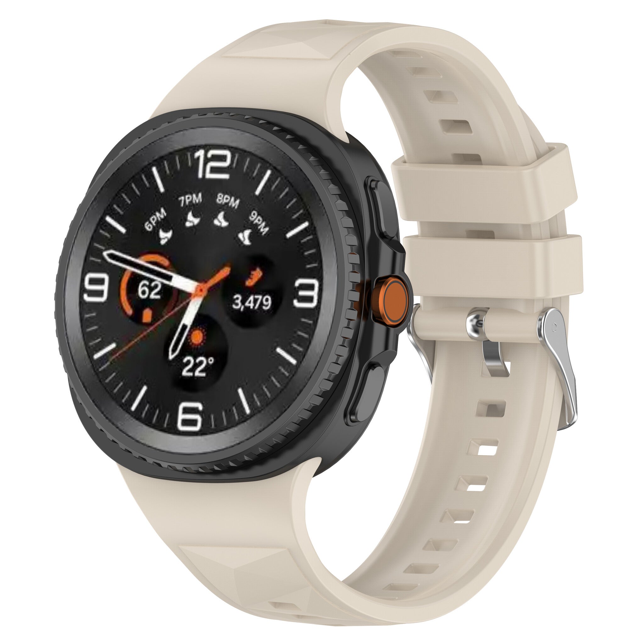 Bracelet silicone Diamant Samsung Galaxy Watch 8 - 40mm (lumière stellaire)