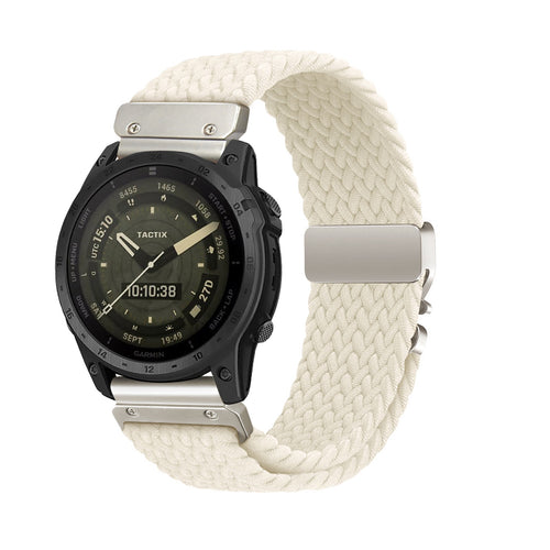 Correa trenzada con hebilla-P Garmin Descent MK2S (blanco estrella)