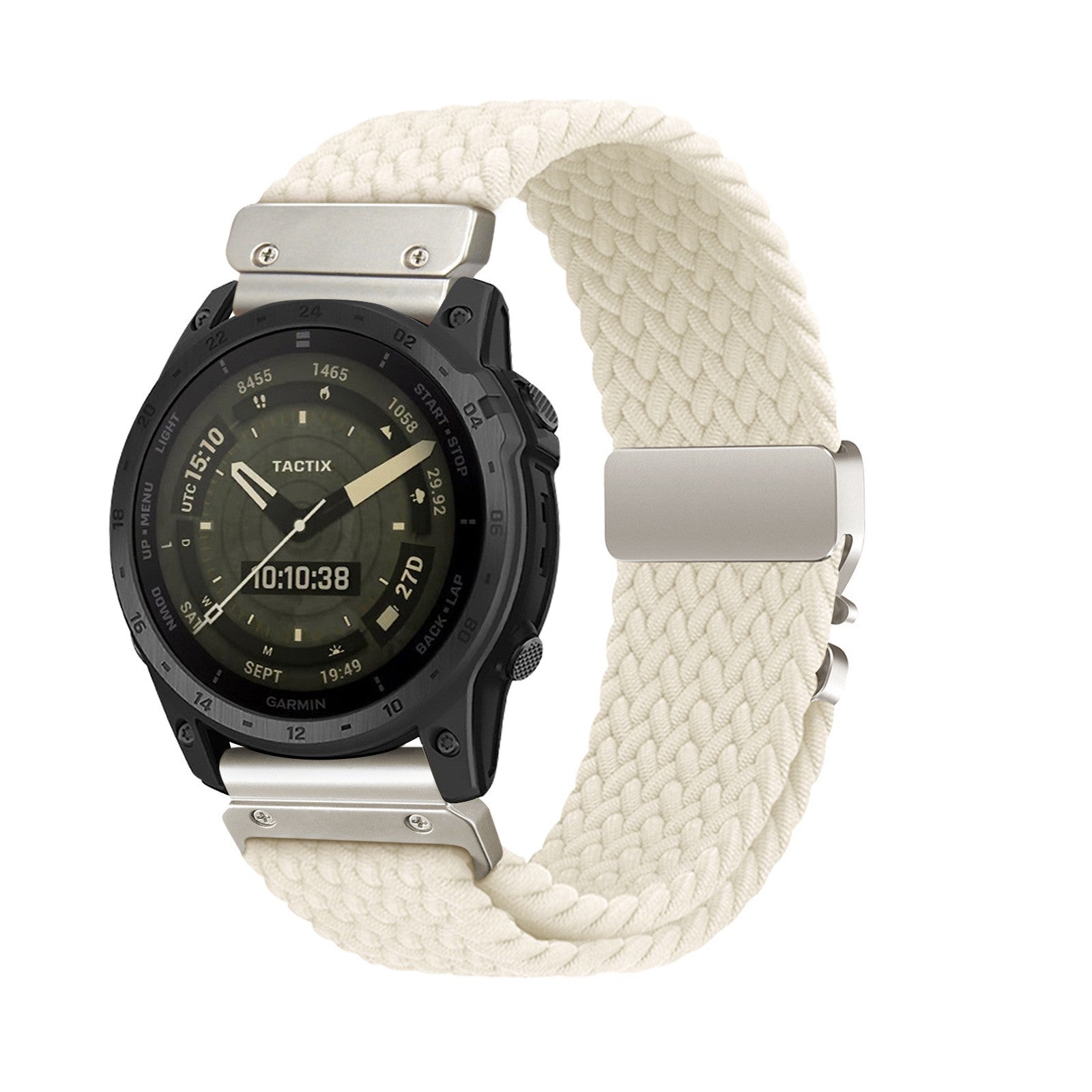 Correa trenzada con hebilla-P Garmin Descent MK2S (blanco estrella)