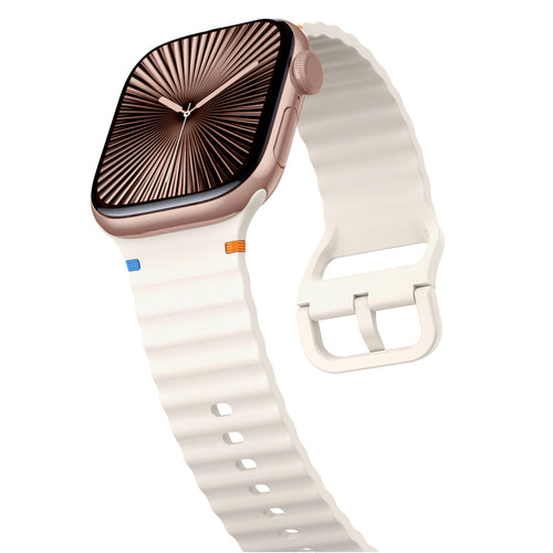 Apple Watch Ultra Wave Silicone Strap (Starlight)