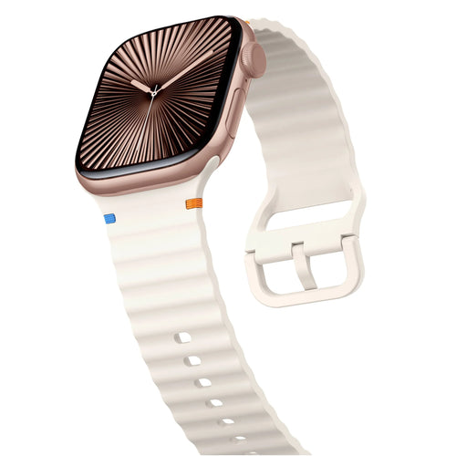 Correa silicona Wave Apple Watch (blanco estrella)
