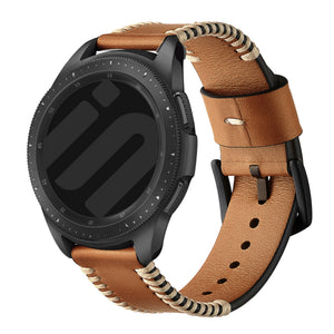 Huawei Watch GT Stitched Lederarmband (Braun)