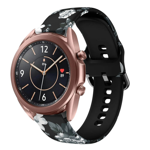 Print Silicone Strap, on a watch, 3/4 front view