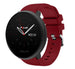 Polar Ignite 2 Twill Silikonarmband (Weinrot)