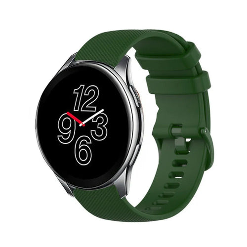 Bracelet silicone de luxe OnePlus Watch 3 (vert armée)