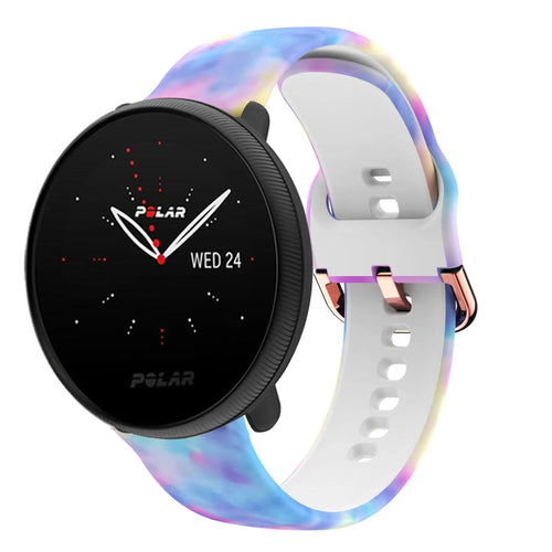 Print Silicone Strap, on a watch, 3/4 front view