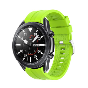 Silicone Strap 'Extreme', lime, on a watch, 3/4 front view