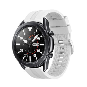 Silicone Strap 'Extreme', white, on a watch, 3/4 front view
