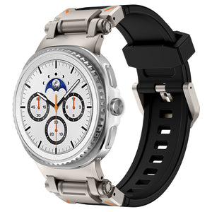 Samsung Galaxy Watch 8 - 40mm 'Explorer' Silicone Strap (Black with Titanium)