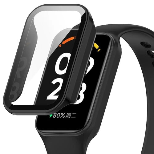 Xiaomi Smart Band 8 Active Hard Case mit Glas (Schwarz)