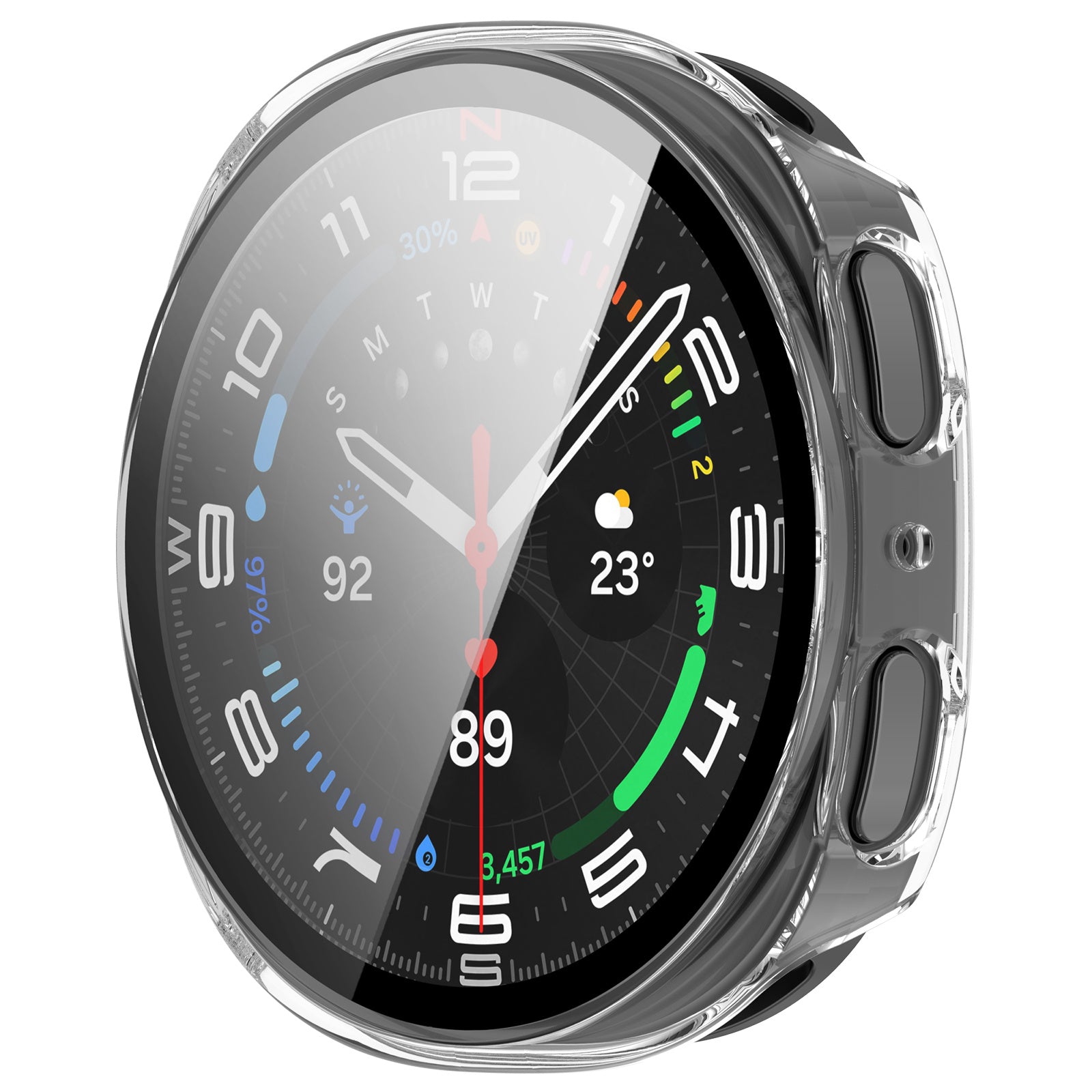 Samsung Galaxy Watch 8 - 40mm Hardcase mit Glas (Transparent)