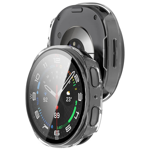 Samsung Galaxy Watch 8 / 9 - 44mm hard case met glas (transparant)