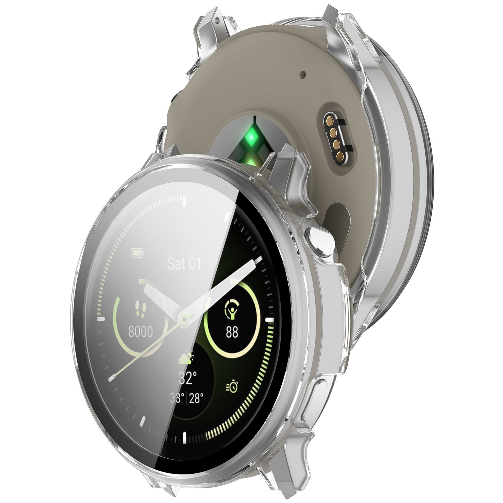 Garmin Venu 4 - 45mm hard case met glas (transparant)