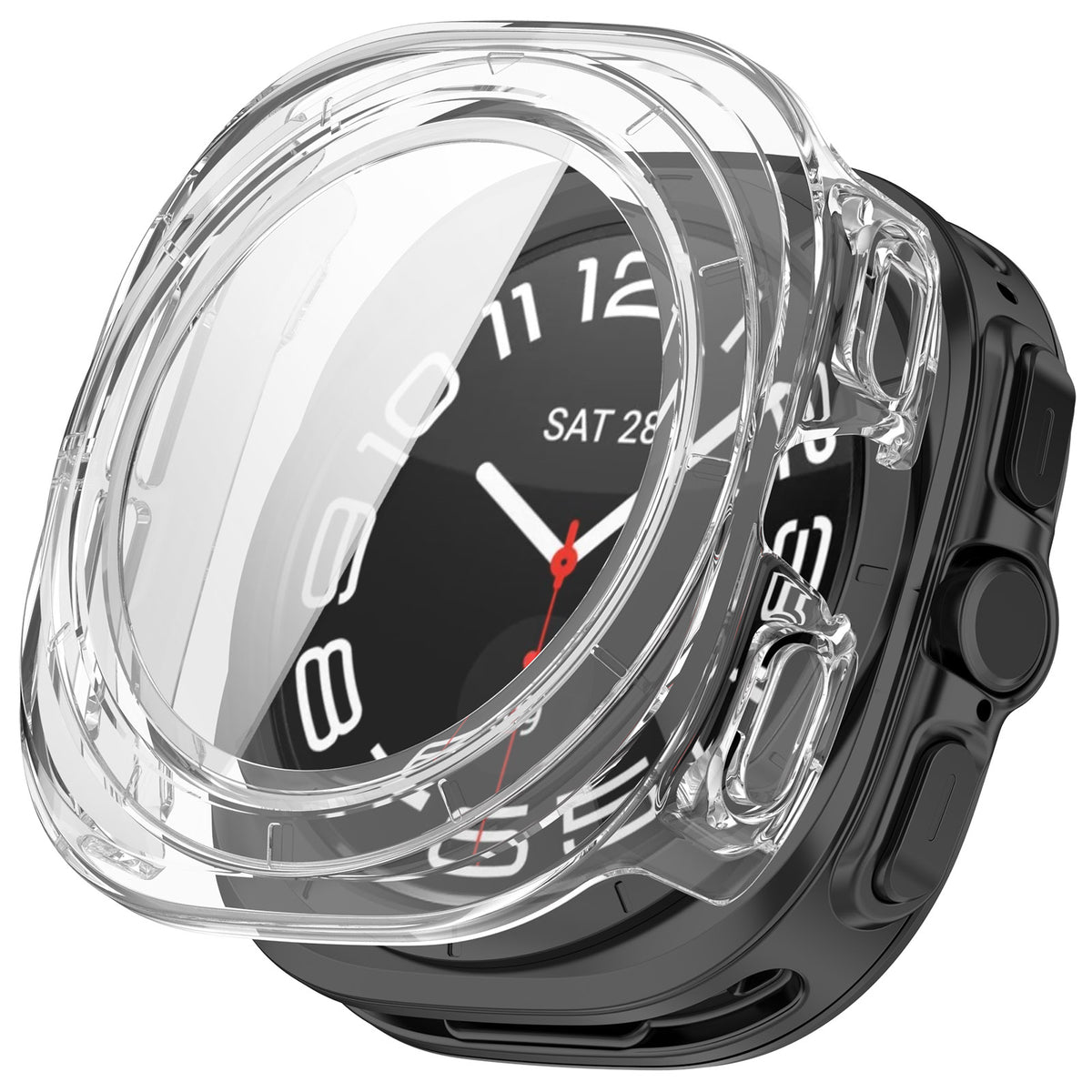 Samsung Galaxy Watch Ultra 2 Hartschalenhülle mit Glas (Transparent)