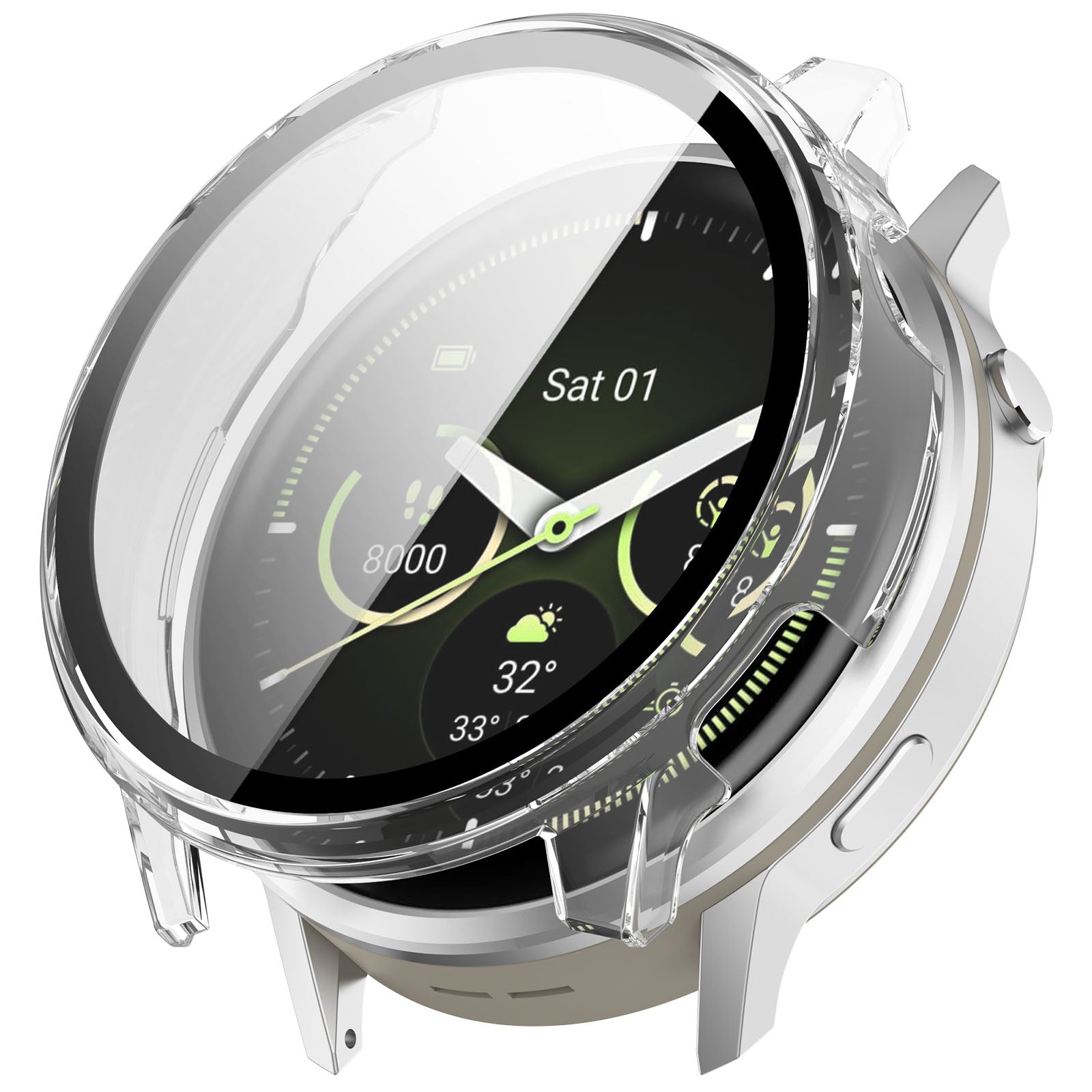 Garmin Venu 4 - 45mm hard case met glas (transparant)